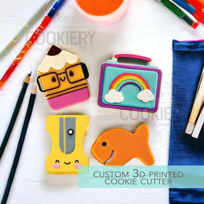 Mini School Elements Set - Mini Back to School, Graduation Cutters - 3D Printed Cookie Cutter - TCK89183 - Set of 4