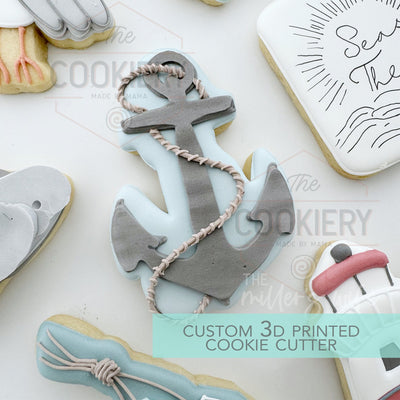 Anchor Cookie Cutter - Under the Sea, Nautical Summer Cookie Cutter - 3D Printed Cookie Cutter - TCK29131