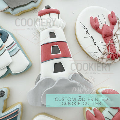 Lighthouse Cookie Cutter - Under the Sea, Nautical Summer Cookie Cutter - 3D Printed Cookie Cutter - TCK29130