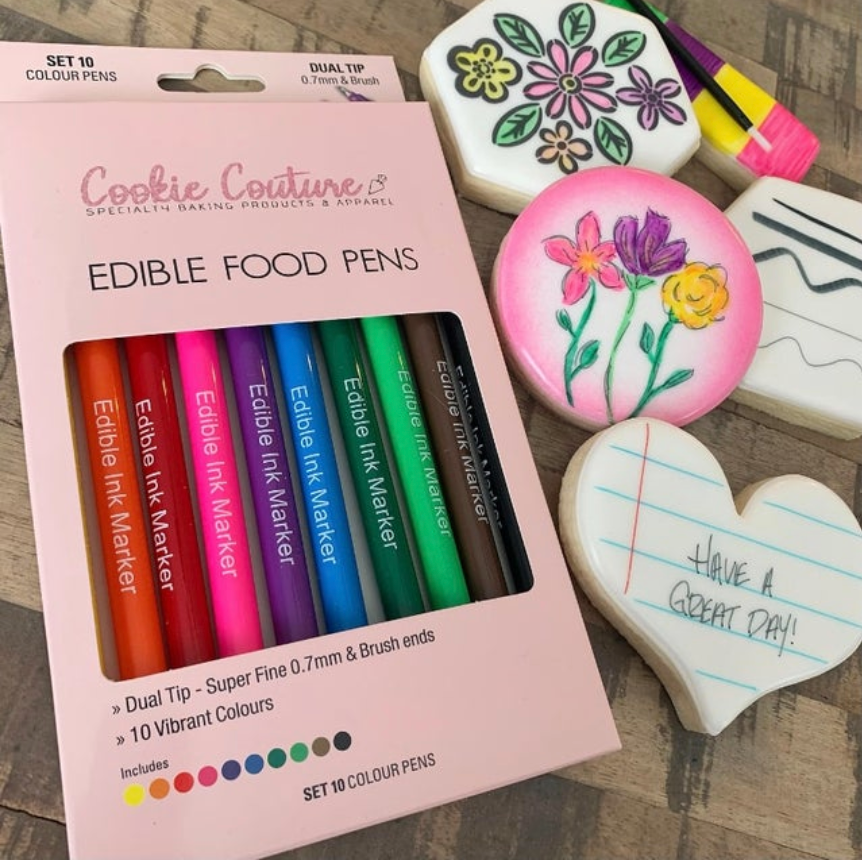 Double Point Edible Markers Kit (10 Colors) – Kit de Plumónes de Doble  Punta (10 Colores) - Shape It Cookie Co.
