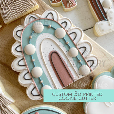 Scalloped Rainbow Cookie Cutter - Rainbow Cutter  - 3D Printed Cookie Cutter - TCK85214