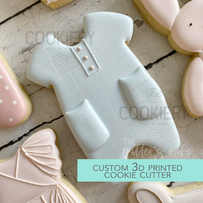 Short Sleeved Onesie Cookie Cutter - Baby Shower Cutter  - 3D Printed Cookie Cutter - TCK85232