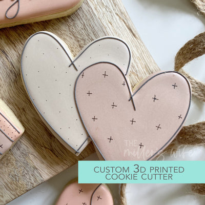 Double Heart Cutter - Valentine Cutter - 3D Printed Cookie Cutter - TCK88199