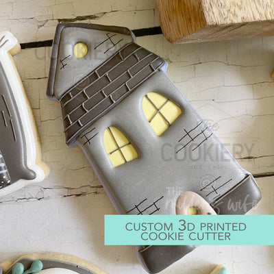 Haunted House Cookie Cutter - Halloween - Cookie Cutter -  3D Printed Cookie Cutter - TCK88241