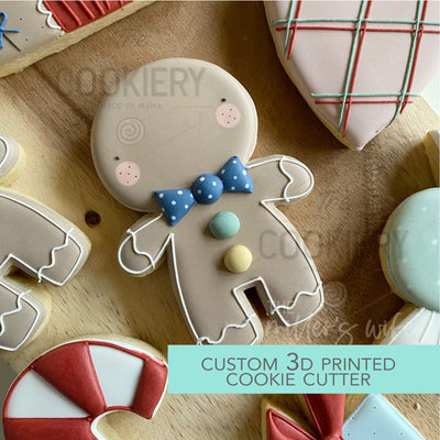 Gingerbread Boy Cutter - Christmas Holiday Cutter -   3D Printed Cookie Cutter - TCK84190