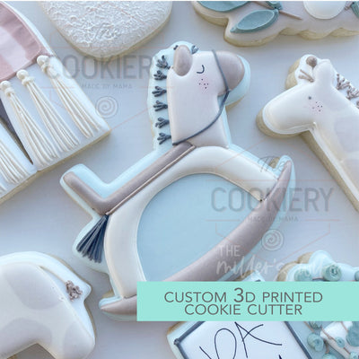 Rocking Horse Cookie Cutter, Baby Shower Cookie - 3D Printed Cookie Cutter - TCK89113