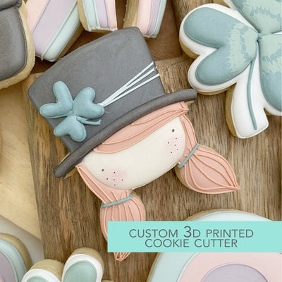 Leprechaun Girl Head Cookie Cutter - St Patrick's Day - 3D Printed Cookie Cutter - TCK38115