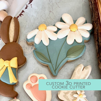 Daisy Bouquet Cookie cutter -  Easter Cookie Cutter  - 3D Printed Cookie Cutter - TCK89147