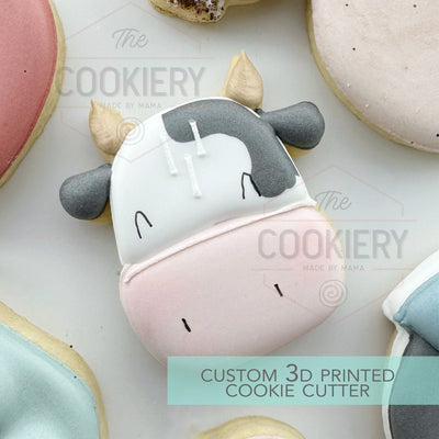 Cow Head Cookie Cutter - Farm Harvest Market Theme - 3D Printed Cookie Cutter - TCK42128
