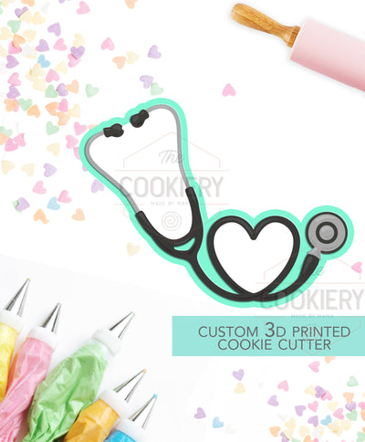 Stethoscope Cookie Cutter - Nurse Appreciation Cookie Cutter - 3D Printed Cookie Cutter - TCK64126