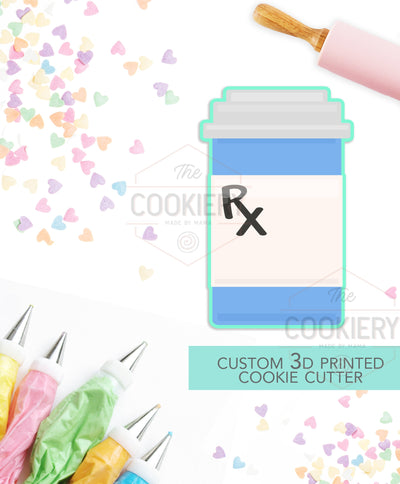 Pill Bottle Cookie Cutter - Nurse Appreciation - 3D Printed Cookie Cutter - TCK64124