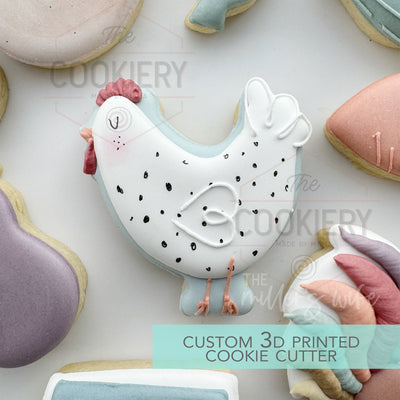 Chicken Cookie Cutter - Farm Harvest Market Theme - 3D Printed Cookie Cutter - TCK42124