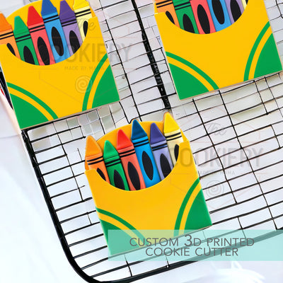 Box of Crayons Name Plaque Cookie Cutter - Back to School - 3D Printed Cookie Cutter - TCK64135