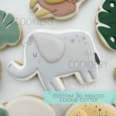 Elephant Cookie Cutter - Safari Animals Cookie Cutter - 3D Printed Cookie Cutter - TCK89186