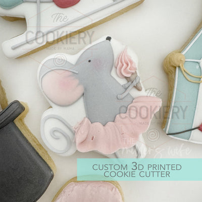 Circus Mouse Cutter - Circus Cookie Cutter - 3D Printed Cookie Cutter - TCK83107