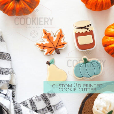 Mini Autumn Elements Set - Mini Autumn Harvest Cookie Cutters - Fall Cookie cutters - 3D Printed Cookie Cutter - TCK86154 - Set of 4