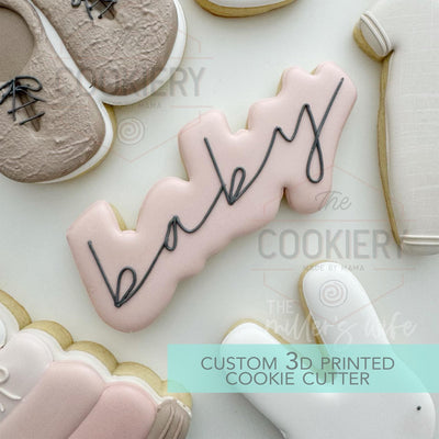 Baby lettering Cookie Cutter, Baby Shower Cookie - 3D Printed Cookie Cutter - TCK32166