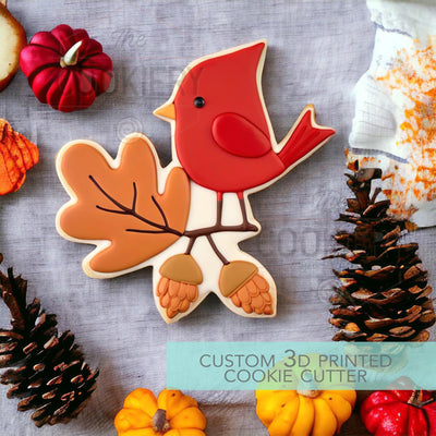 Cardinal Fall Cookie Cutter - Autumn Scarecrow Cutter - Thankgiving Cookie Cutter - 3D Printed Cookie Cutter - TCK86193