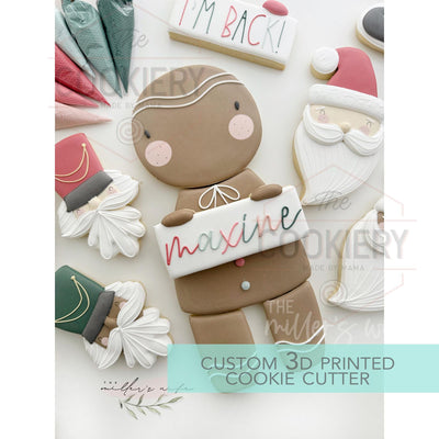 Gingerbread Boy Set - Platter Cookie cutter 3D Printed Cookie Cutter - TCK24126 - Set of 5 cutters