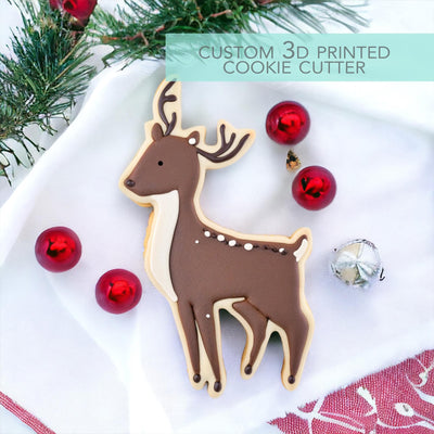 Santa's Reindeer - Christmas Cookie Cutter - Winter Cutter - 3D Printed Cookie Cutter - TCK84198