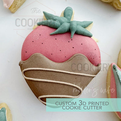 Chocolate Strawberry Cookie Cutter- Valentine's Day Cookie Cutter - 3D Printed Cutter - TCK47218