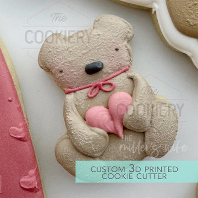 Teddy Bear Cookie Cutter- Valentine's Day Cookie Cutter - 3D Printed Cutter - TCK47221