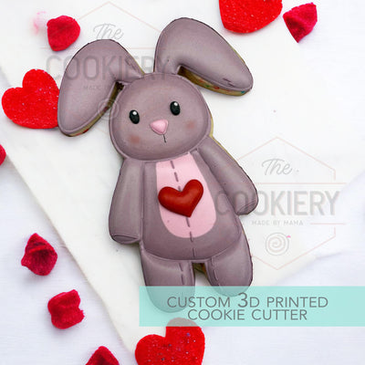 Some Bunny Loves You Bunny Doll lCookie Cutter - Valentine's Day Cookie Cutter - 3D Printed Cookie Cutter - TCK47183