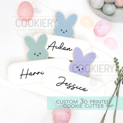 Easter Peep Name Plaque Cookie Cutter - Easter Cookie Cutter - 3D Printed Cookie Cutter - TCK12173