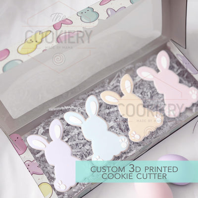 Sitting Bunny Silhouette Cookie cutter - Easter Cookie Cutter - 3D Printed Cookie Cutter - TCK13215