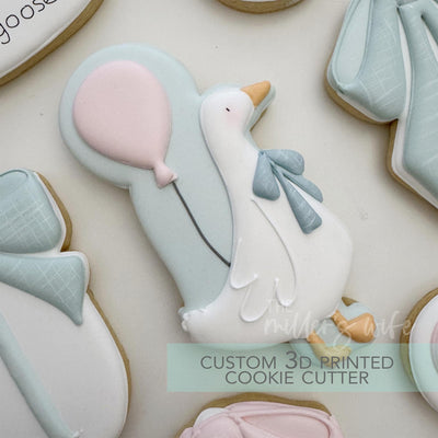 Silly Goose with Bow Cookie Cutter - Goose Birthday Cookie Cutter - 3D Printed Cookie Cutter - TCK34207