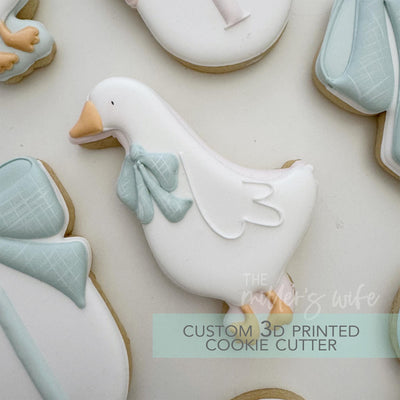 Silly Goose with Bow - Goose Birthday Cookie Cutter - 3D Printed Cookie Cutter - TCK34218