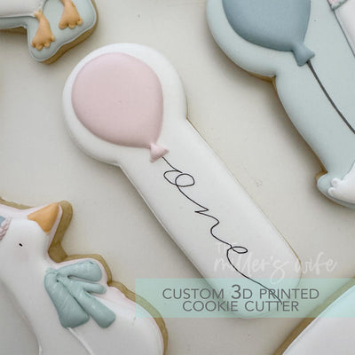 Birthday Balloon Plaque - Birthday Cookie Cutter - 3D Printed Cookie Cutter - TCK36190