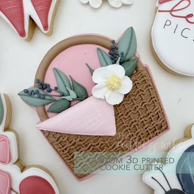 Picnic Basket Cookie Cutter - Summer Strawberry Cookie Cutter - 3D Printed Cookie Cutter - TCK29167