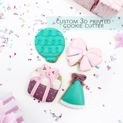Coquette Mini Birthday Elements Cookie Cutter - Mini Birthday Party Cookie Cutter Set - 3D Printed Cookie Cutter - TCK68120
