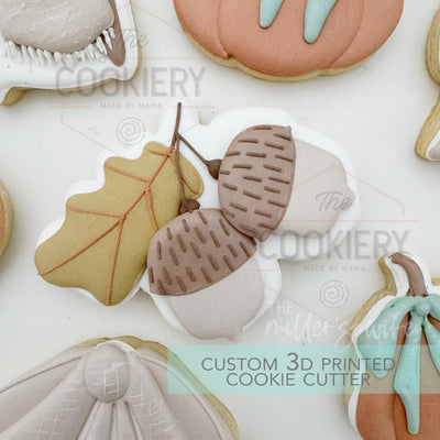 Acorns Cookie Cutter - Fall Autumn Cookie Cutter - 3D Printed Cookie Cutter - TCK63195