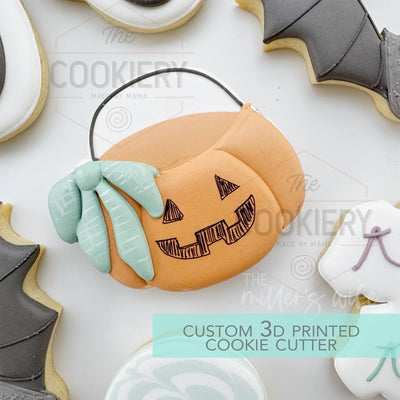 Candy Bucket Treat Bucket Cookie Cutter - Halloween Cookie Cutter - 3D Printed Cookie Cutter - TCK63192