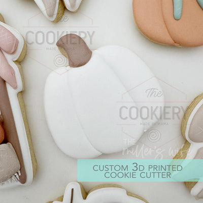 Round Pumpkin Cookie Cutter - Fall Autumn Cookie Cutter - 3D Printed Cookie Cutter - TCK63184