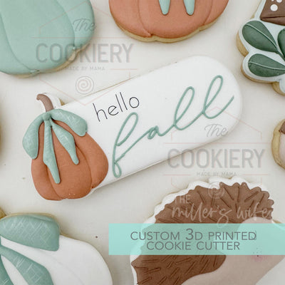 Pumpkin Plaque Cookie Cutter - Fall Cookie Cutter - 3D Printed Cookie Cutter - TCK63176