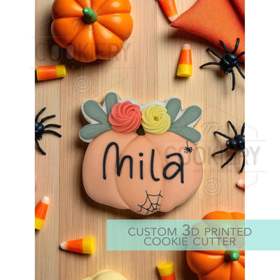 Floral Pumpkin - Halloween Cookie Cutter - 3D Printed Cookie Cutter - TCK63200