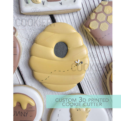 Beehive Cookie Cutter - Bee Birthday Cookie Cutter - 3D Printed Cookie Cutter - TCK45628