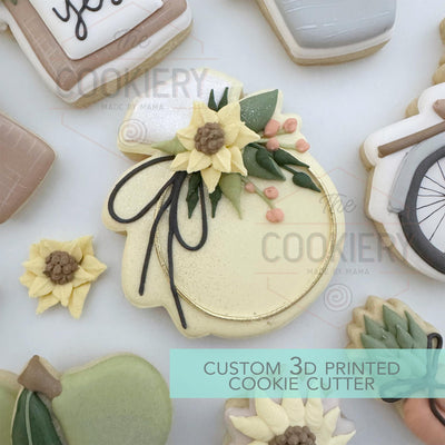 Floral Engagement ring Cookie Cutter - She's off the Market Theme - 3D Printed Cookie Cutter - TCK26141