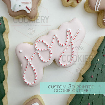 Joy Cookie Cutter - Winter Christmas Cookie Cutter - 3D Printed Cookie Cutter - TCK87275
