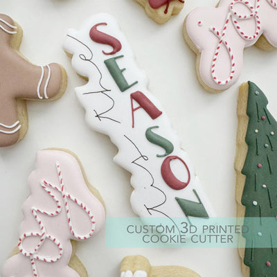 Tis the Season Cookie Cutter - Winter Christmas Cookie Cutter - 3D Printed Cookie Cutter - TCK87292