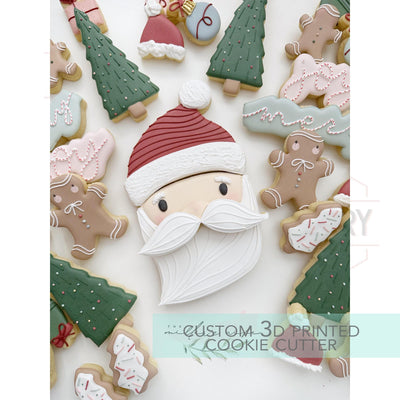 Santa Face Platter Boxed Set - Platter Cookie cutter 3D Printed Cookie Cutter - TCK24153 - Set of 3 cutters