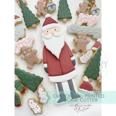 Santa Platter Boxed Set - Platter Cookie cutter 3D Printed Cookie Cutter - TCK24155 - Set of 4 cutters