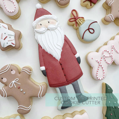 Santa Cookie Cutter - Winter Christmas Cookie Cutter - 3D Printed Cookie Cutter - TCK87276