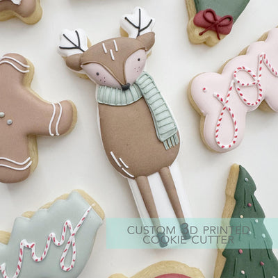 Reindeer Cookie Cutter - Winter Christmas Cookie Cutter - 3D Printed Cookie Cutter - TCK87281