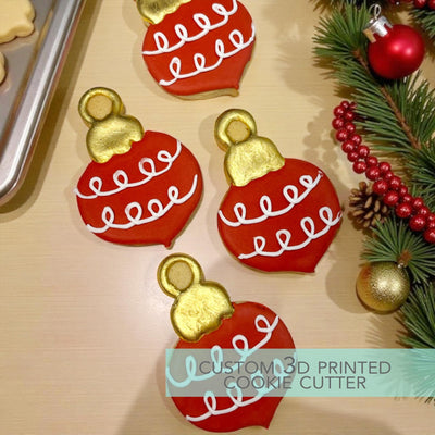 Christmas Ornament Cookie Cutter - Winter Christmas Cookie Cutter - 3D Printed Cookie Cutter - TCK84221