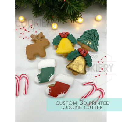 Mini Christmas Elements Set - Mini Christmas Cookie Cutters - Winter Cookie cutters - 3D Printed Cookie Cutter - TCK87266 - Set of 4