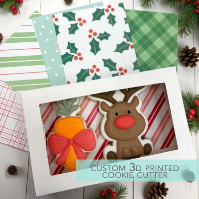 Reindeer Treats - 2 PC Set - Christmas Cookie Cutters - 3D Printed Cookie Cutter - TCK84234